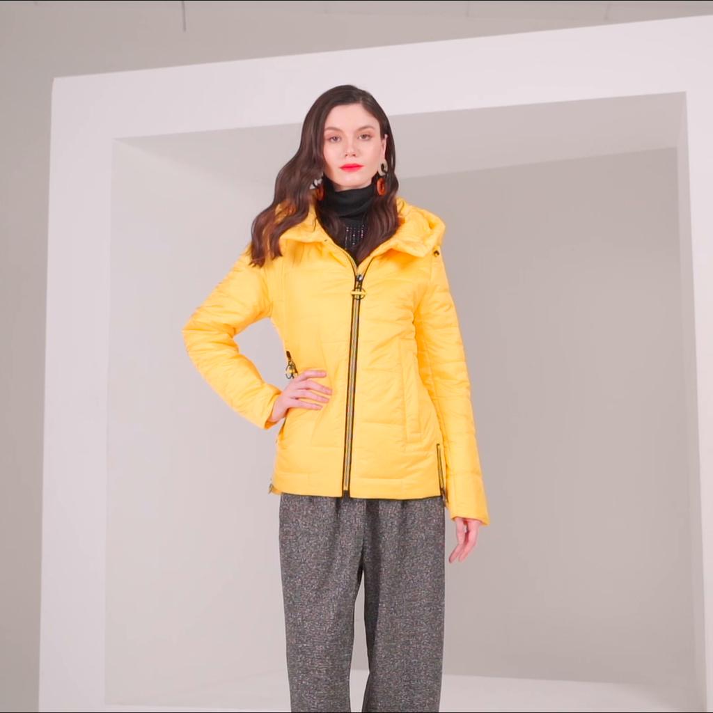 Gasman 2022 New Women's Spring Jacket Short Fashion Stand-up Collar Hooded Fashion Casual Coat Women Parka Warm Outwear 81855