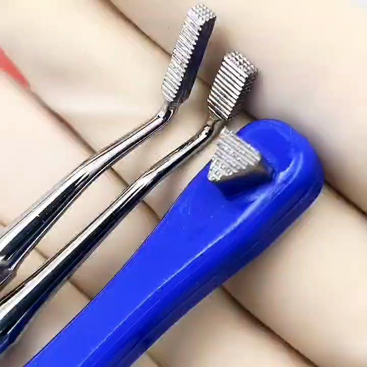 Пластиковая ручка для стоматологического ортодонтического кольца, толкатель, элеватор, стоматологическое кольцо, толкатель, автоклавируемый инструмент синего цвета