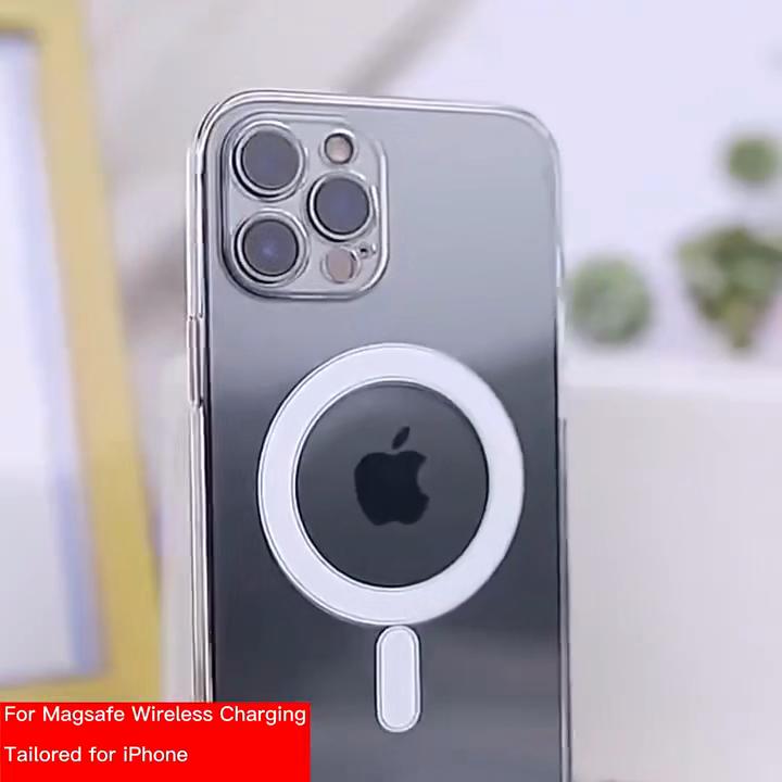 Magnetic Case for iPhone 15 14 Pro Max Support Wireless Charging Case for iPhone 13 12 11 Pro Clear Protective Cover Case
