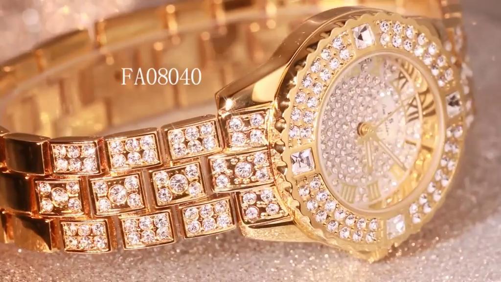 BEE SISTER BS Женские часы с бриллиантами Золотые часы Женские наручные часы Элитный бренд со стразами Женские часы-браслет Женские Relogio Feminino