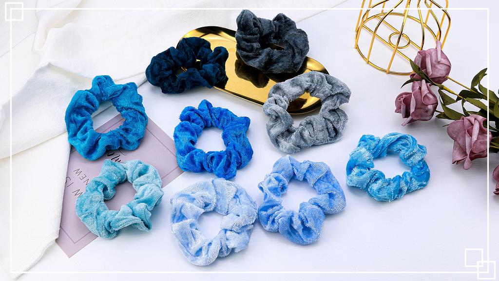 75 PCS Velvet Hair Scrunchies for Women Girls -No Damage Hair Ties Bulk - Soft Ponytail Holders for Gift