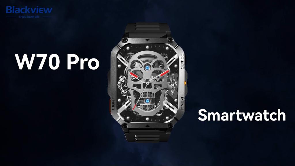 Blackview Умные часы W70Pro, 2,01" HD-экран, аккумулятор 900 мАч, более 120 спортивных режимов, водонепроницаемость IP68