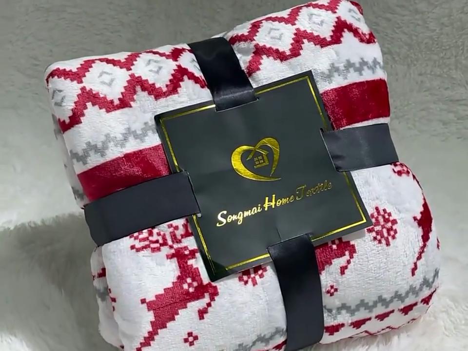 Новое Рождественское Одеяло Двухслойное Фланелевое Одеяло Утолщенный Флис Шерпа Диванный Плед Рождественский Выпуск