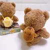 Плюшевая игрушка-медведь с дизайном в виде луны и звезд для подарка детям из мягкой ткани с коротким ворсом