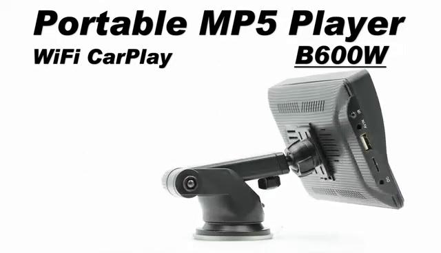 Автомобильный монитор заднего вида, 7-дюймовый экран резервной камеры, CarPlay, беспроводной Android-авто Bluetooth, FM-передатчик, USB MP5 B600W