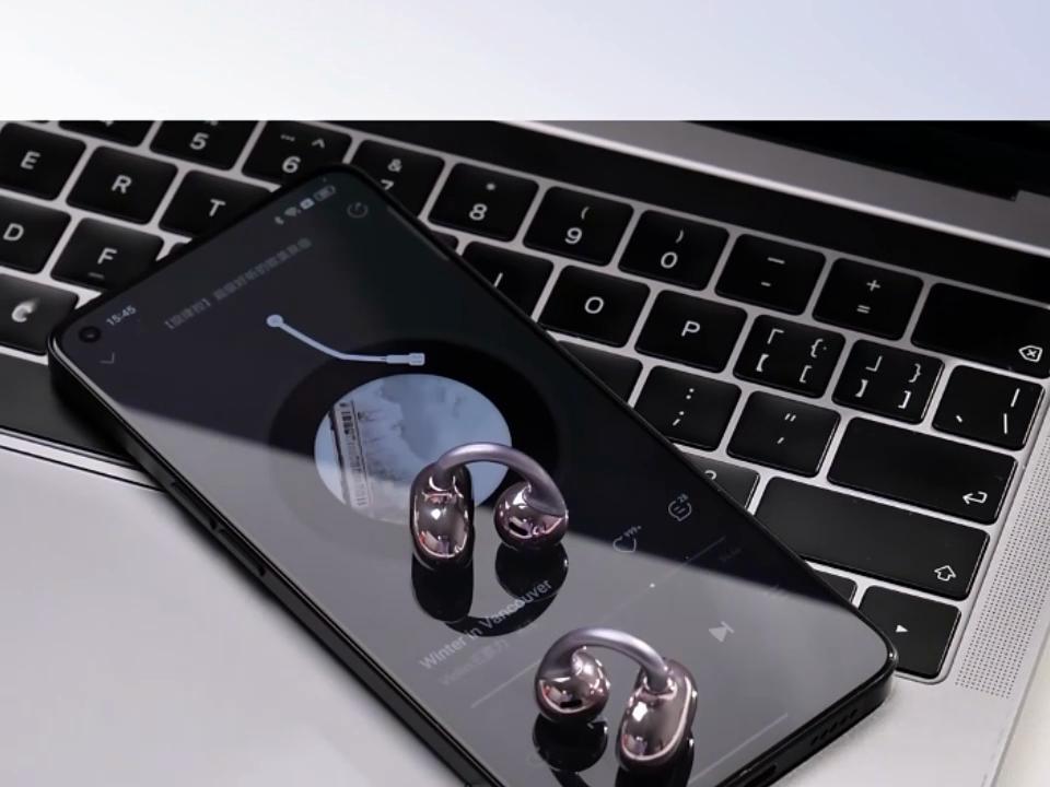 Tonemay Open-Ear Bluetooth Headphones with Bone Conduction, Call Function, Noise Cancellation, Wireless, Non-In, Low Latency, Black