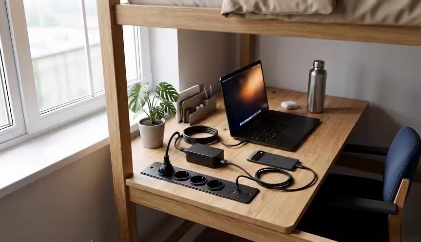 Встраиваемая сетевая розетка 4 розетки AC с USB A USB C, Встраиваемая в стол розетка с удлинителем