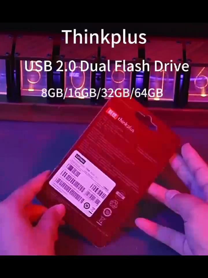 Портативный металлический USB-флеш-накопитель, ударопрочный диск thinkplus u usb2.0 u Lenovo 8 ГБ/16 ГБ/32 ГБ/64 ГБ небольшого размера MU221