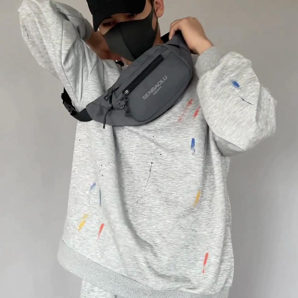 Men's Crossbody Bag Large Capacity Waist Bag Multifunctional Chest Bag