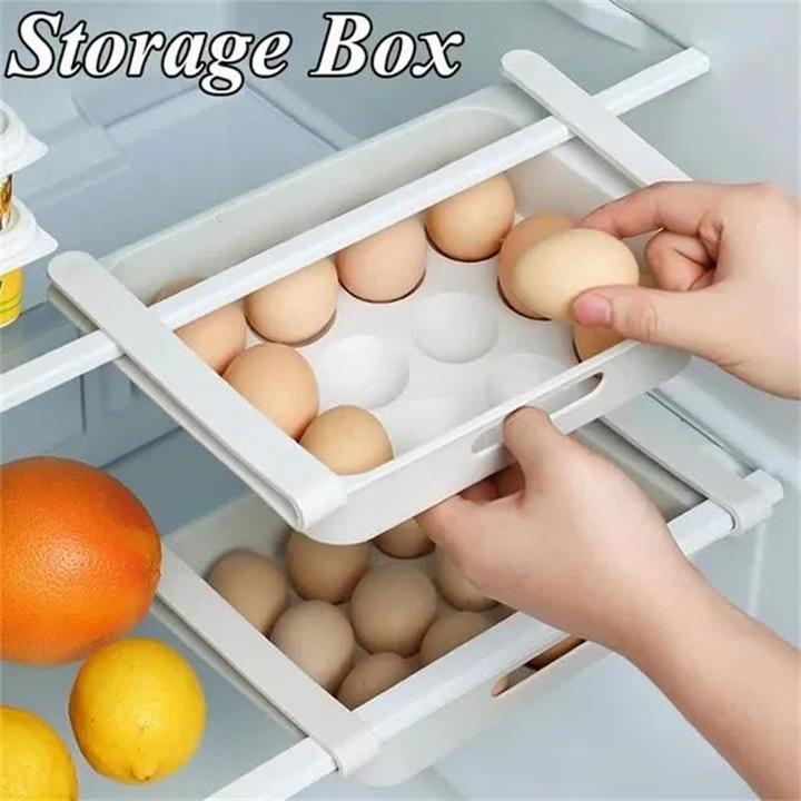 Refrigerator Drawer Type Egg Fruit Storage Box Kitchen Accessories Organizer Shelf Fridge Storage Shelf