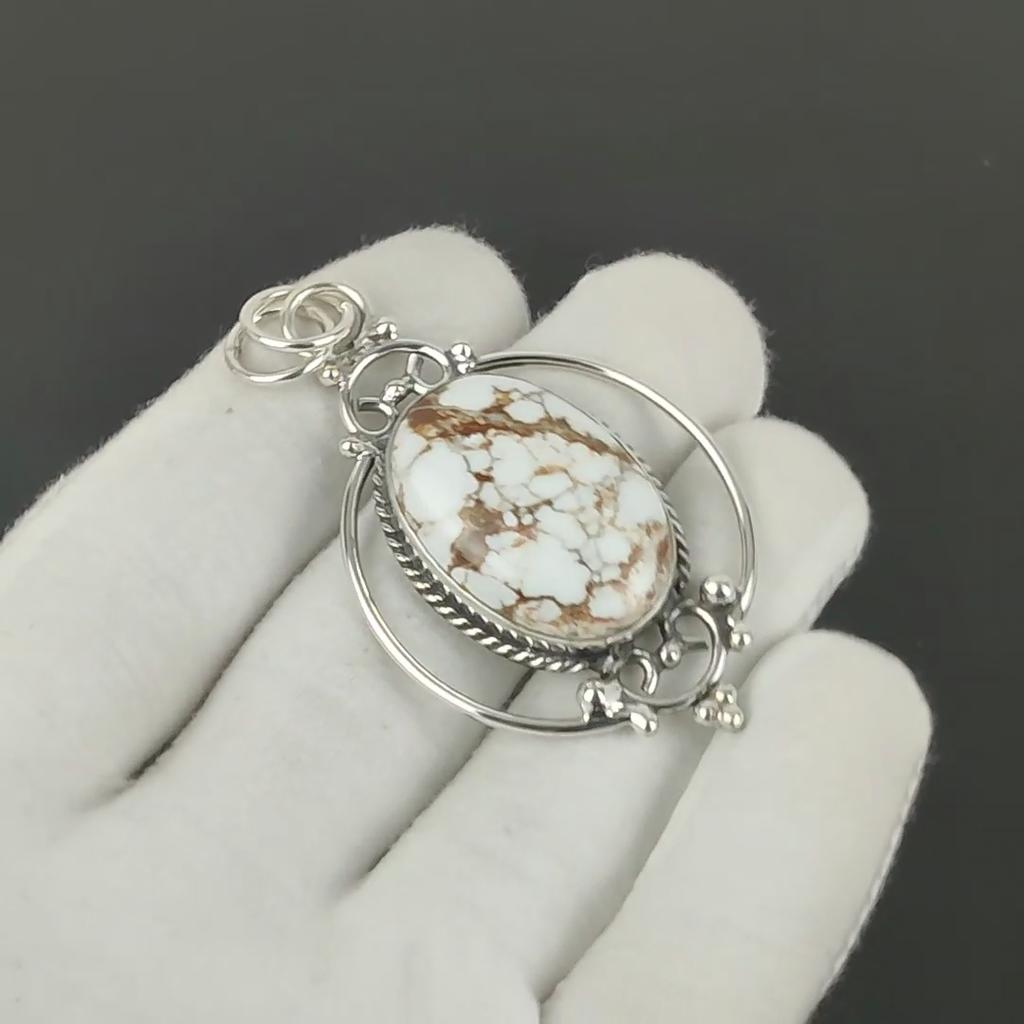 Wild Horse Jasper Pendant Gemstone Pendant 925 Sterling Silver Pendant Elegant Jewelry Handmade Pendant Birthday Gift For Her Silver Jewelry