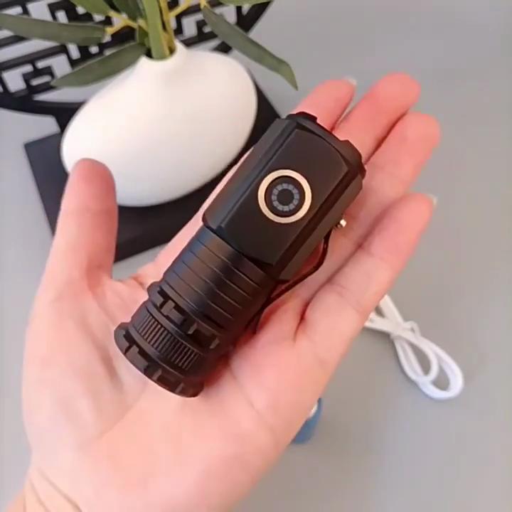 Мини светодиодный фонарик TYPE-C Перезаряжаемый Портативный EDC-фонарь с магнитной основой Аккумулятор 18350 для кемпинга, аварийной ситуации, на открытом воздухе