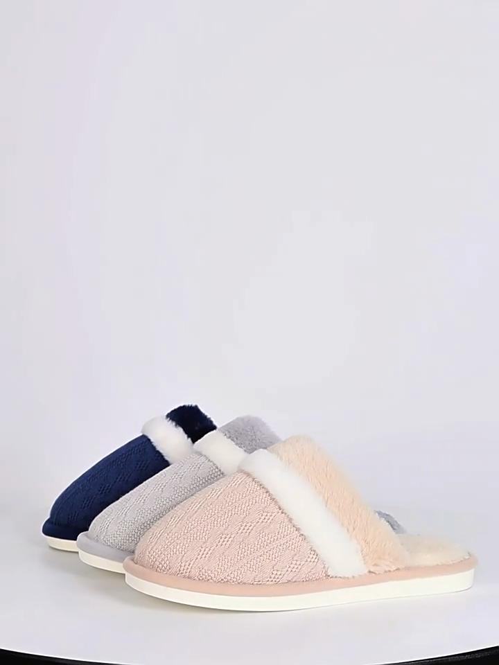 Winter Hairy Slippers, Home Anti Slip Slippers, Men's Indoor Plush Cotton Slippers, Women's Slippers