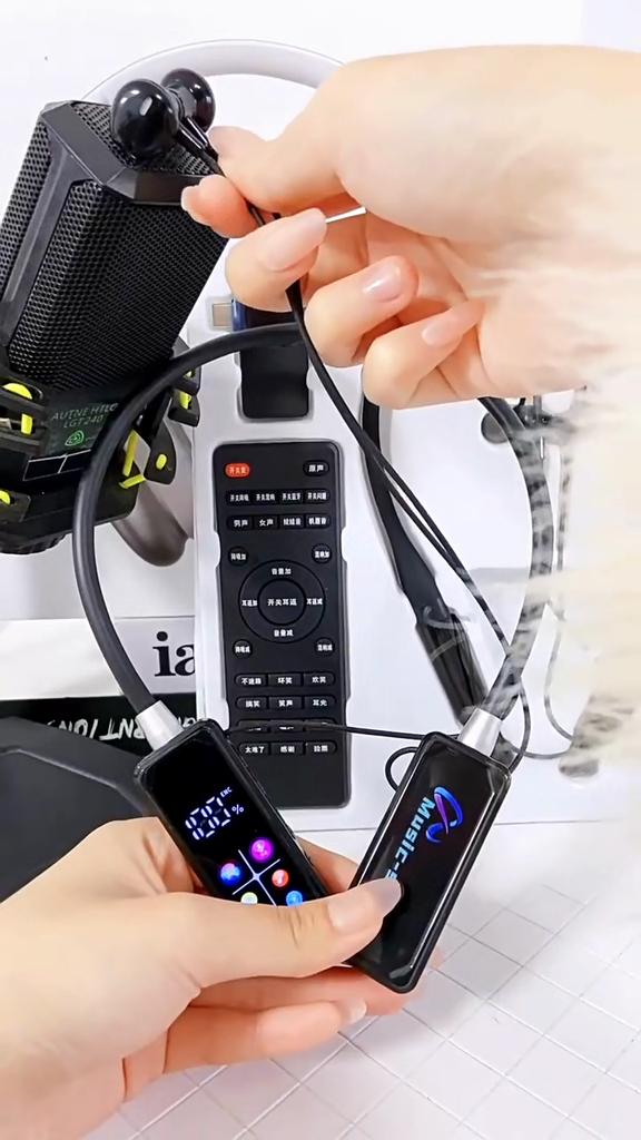 Цветной экран Bluetooth 5.4 Наушники с шейным ободом Беспроводные гарнитуры Hi-Fi стерео Шумоподавление Вкладыши