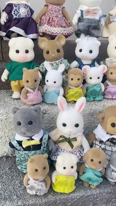 Simulation Forest Reindeer Family Doll Dollhouse Figures Furniture Set DIY Playset Play House Girls Toys Accessories Xmas Gifts