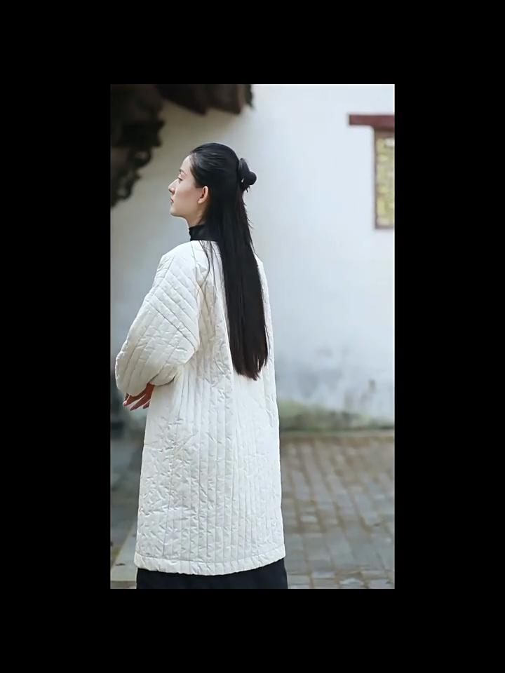 Johnature Women Vintage V-Neck Long Sleeve Bandage Coats Solid Color Winter Warm Coats