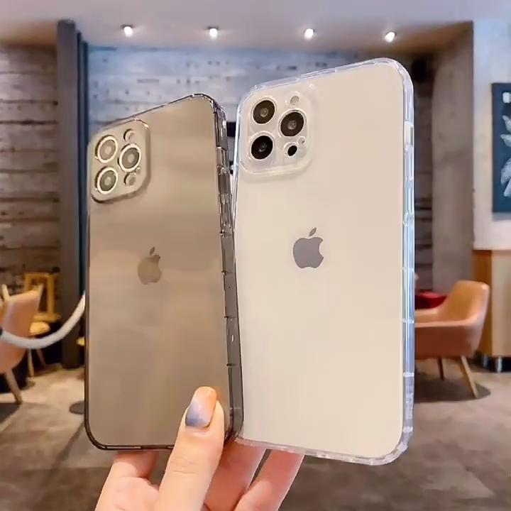 Transparent Silicone Case For iPhone 16 15 14 13 12 11 Pro Max 6s 7 8 Plus X XR XS Max SE 2020 Fashion Camera Protection Case Back Cover