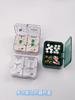 2-in-1 Pill Cutter and Portable Pillbox, 1/2 1/3 1/4 Multi-Precision Pill Splitter with Hidden Safety Blade, for Travel Daily Medication