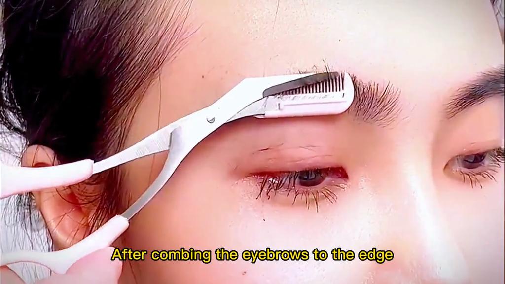 Косметический инструмент Косметические товары для женщин Триммер для бровей Бритва с расческой из нержавеющей стали Инструменты для макияжа Товары для макияжа Красота Здоровье