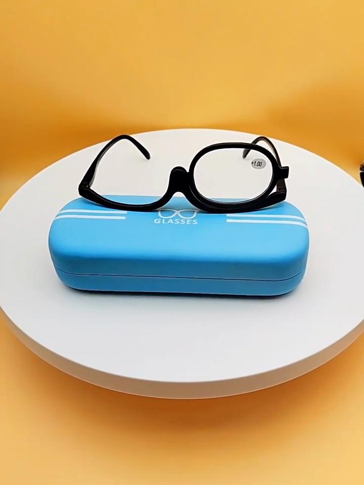 Увеличительные очки для макияжа, вращающиеся модные очки для макияжа глаз с одной линзой для женщин, красные