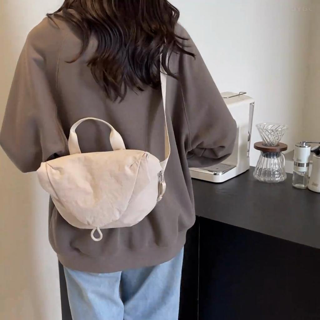 Мягкая тканевая сумка на молнии с дизайном через плечо для женщин 2024 года, тренд корейской моды Y2K, сумки и небольшие сумки через плечо Pures