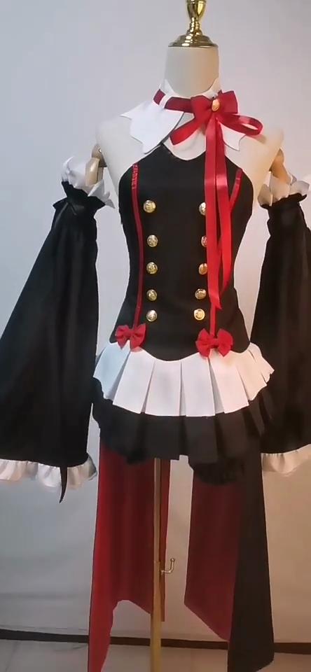 Серафим Конца Owari no Seraph Krul Tepes Косплей Костюм Униформа Парик Косплей Аниме Ведьма Вампир Хэллоуин Костюм Для Женщин