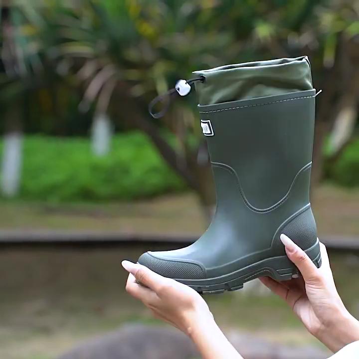Men's and Women's Rain Boots Outdoor Leisure Simple Restraint Mouth Shoes Waterproof Non-slip Rain Boots Rainy Day Work Boots