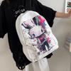 Graffiti Print Schoolbag Women's Lightweight Cute Backpack Junior High School Student Backpack