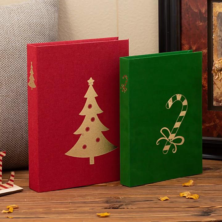 Рождественская Открытая Декоративная Книга Коробка для Хранения Роскошные Декоративные Книги Абстрактный Дизайн Книги для Кофейного Столика Спальня Домашний Декор Интерьера