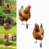2 шт. акриловые куриные садовые колья, декоративные статуи кур для украшения сада, газона и двора