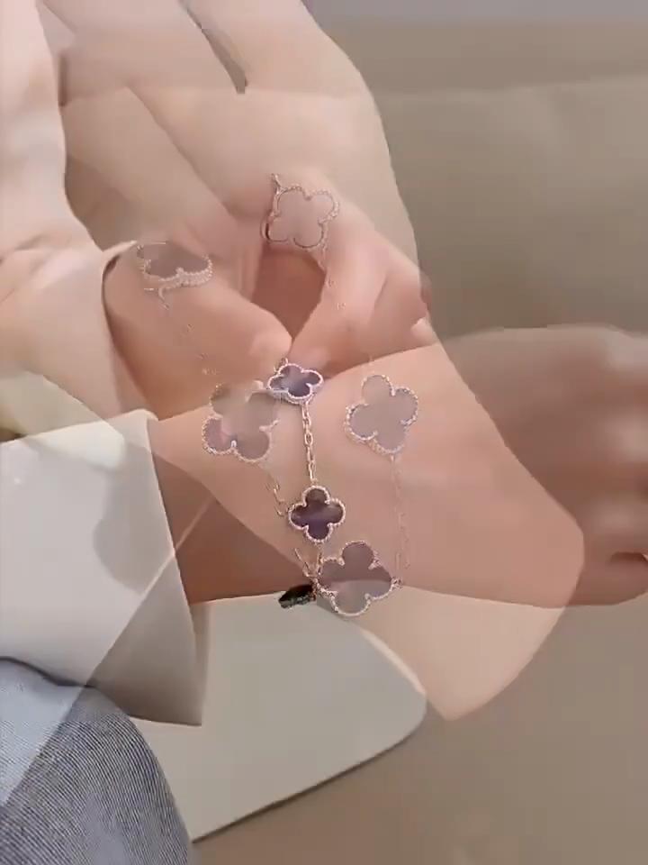 Высококачественный браслет из красного халцедона с лазерной гравировкой «Четырехлистный клевер» и «Пятицветник», из розового золота 18 карат, ювелирное изделие класса люкс, подарок для девушки