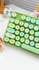 Комплект из клавиатуры и мыши Mofi Sweet Wireless в стиле ретро: Эргономичный дизайн, 104 клавиши, совместимость с несколькими системами, идеальна для игр на ноутбуке