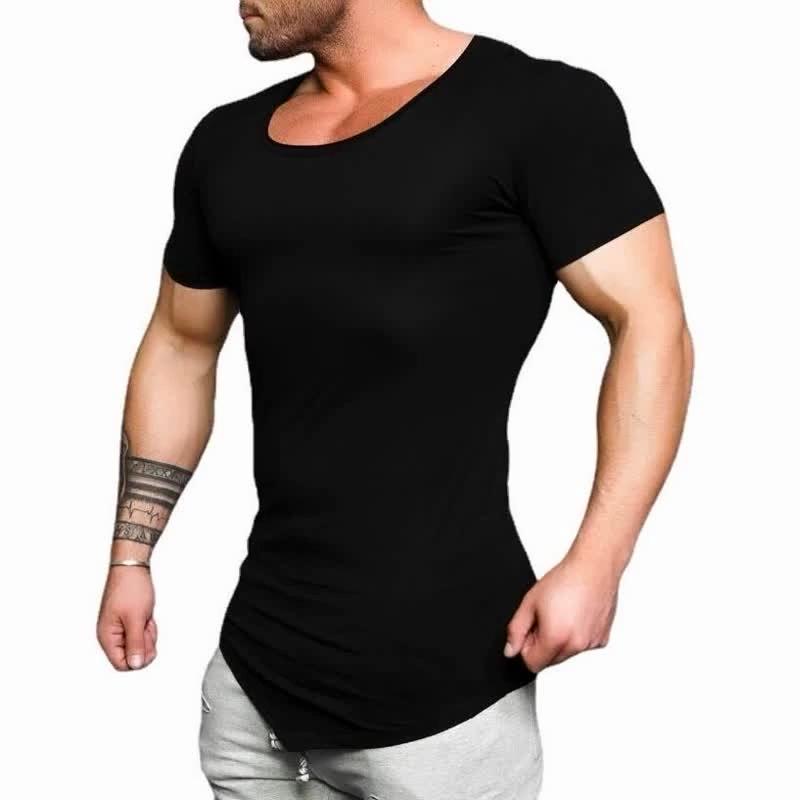 Muscleguys Летняя мужская тренировочная футболка с короткими рукавами для фитнеса и спорта, жилет для мышц, легкая и дышащая футболка для тренажерного зала, бодибилдинга, модные футболки