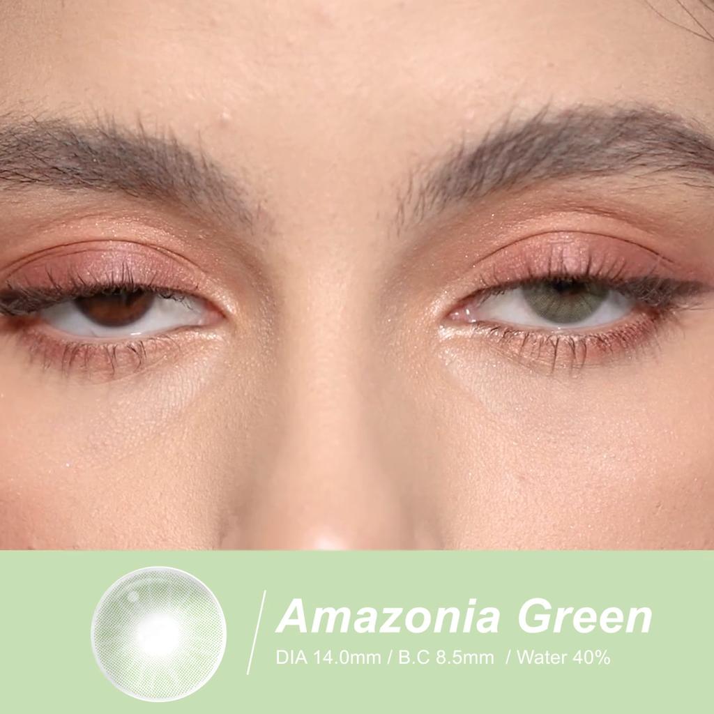 FreshGo Soft Color Contact Lens Gray Coloured Contact Lenses for Eyes Cosmetic Beautiy Pupils 1 Pair Yearly Contact Lenses