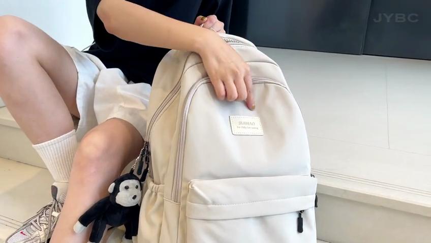 Women's Backpack Solid Color Female Multi-pocket Casual Woman Travel Bag High Quality Schoolbag for Teenage Girl Book Knapsack