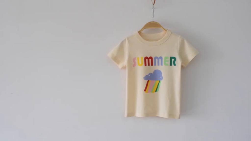 Брендовая футболка с короткими рукавами для девочек, детская одежда, милая одежда