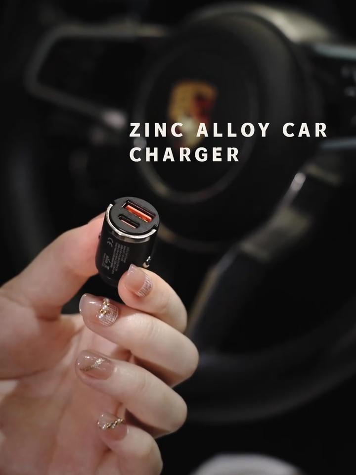 Компактное автомобильное зарядное устройство 200 Вт, USB-адаптер быстрой зарядки, двухпортовое мини-зарядное устройство для телефона