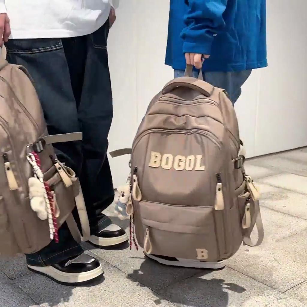 Junior High School Student Schoolbag Women's Large Capacity Lackup Air Cushion Backpack Men's Spine Protection Backpack