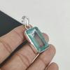 Изящная подвеска с драгоценным камнем аква-апитит из стерлингового серебра 925 пробы — дизайн ручной работы, повседневные украшения, уникальные подарки на день рождения с аква-апититом