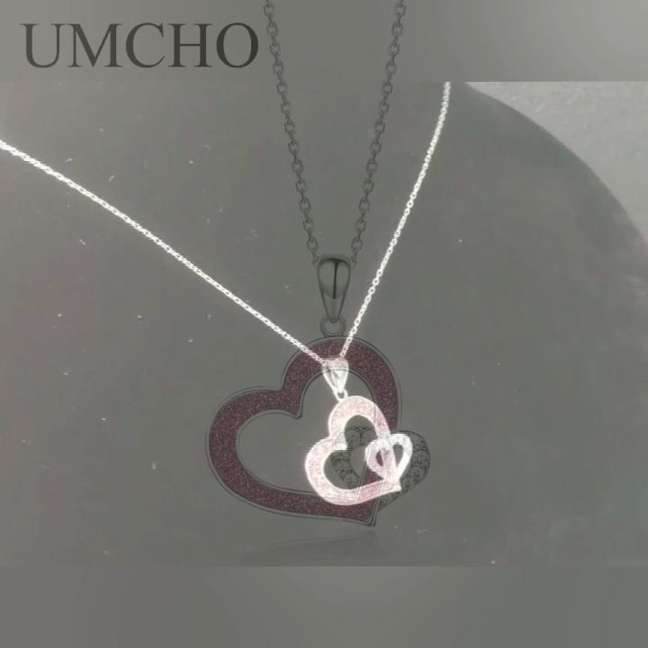 Umcho Блестящая цепочка в форме сердца, подвески для женщин, подарок на годовщину свадьбы, день рождения