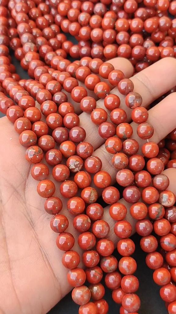 Natural Red Jasper Beads, Smooth Round Beads, Loose Natural Red Jasper Gemstone Beads For Jewelry Making, 6 Mm 8 Mm 10 Mm Size Beads.