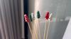 100Pcs/pack Christmas Fruit Skewers Disposable Bamboo Sticks for Fruit Dessert Cake Christmas Tree Bamboo Skewers Xmas Ornaments
