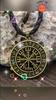 Viking Icelandic Helmet Horror In Runic Circle Pendant Magical Staves Compass Rune Amulet Necklace