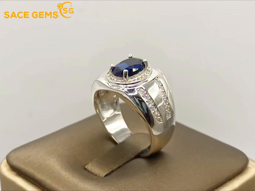 Sace Gems Роскошный медный сплав циркон обручальное кольцо мужчины ювелирные изделия подарок