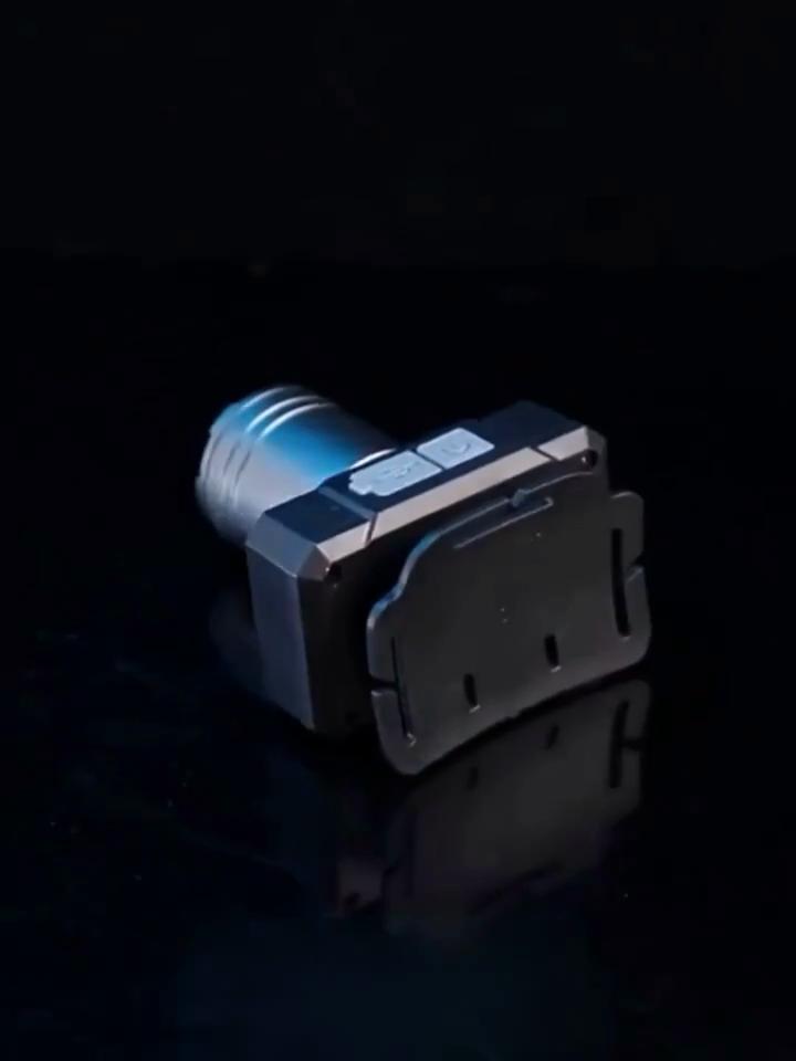 Перезаряжаемый телескопический светодиодный налобный фонарь для улицы, носимый, с сильным светом для ночной езды и рыбалки - регулируемый фокус