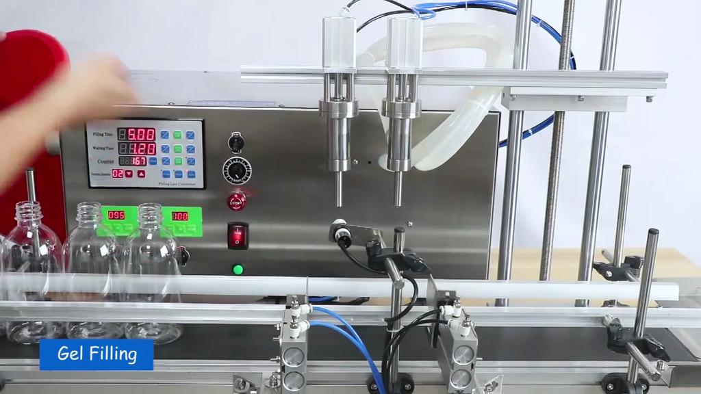 ZONESUN ZS-DTDP20-2s Automatic Big Flow Double Heads Liquid Beverage Shampoo Gel Filling Machine Diaphragm Pump Bottle Filler