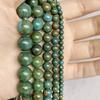 Полированные круглые бусины из натурального зеленого сапфира для изготовления ювелирных изделий - нить 15 дюймов
