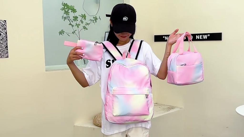 3Pcs/set Anime Dragon Ball Backpack for Girls Boys Back To Schoolbag with Lunch Bag Student Bookbag Men Women Travel Bag Mochila