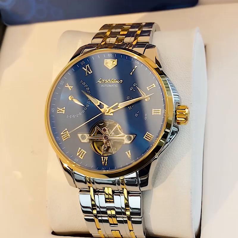 JINSHIDUN New Business and Leisure Men's Watch Multifunctional Automatic Mechanical Watch Tourbillon High-end Watch