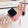 Силиконовый резной цветок фламинго, подходящий для часов Apple Watch, ремешок Apple Watch для iWatch, спортивный рельефный ремешок